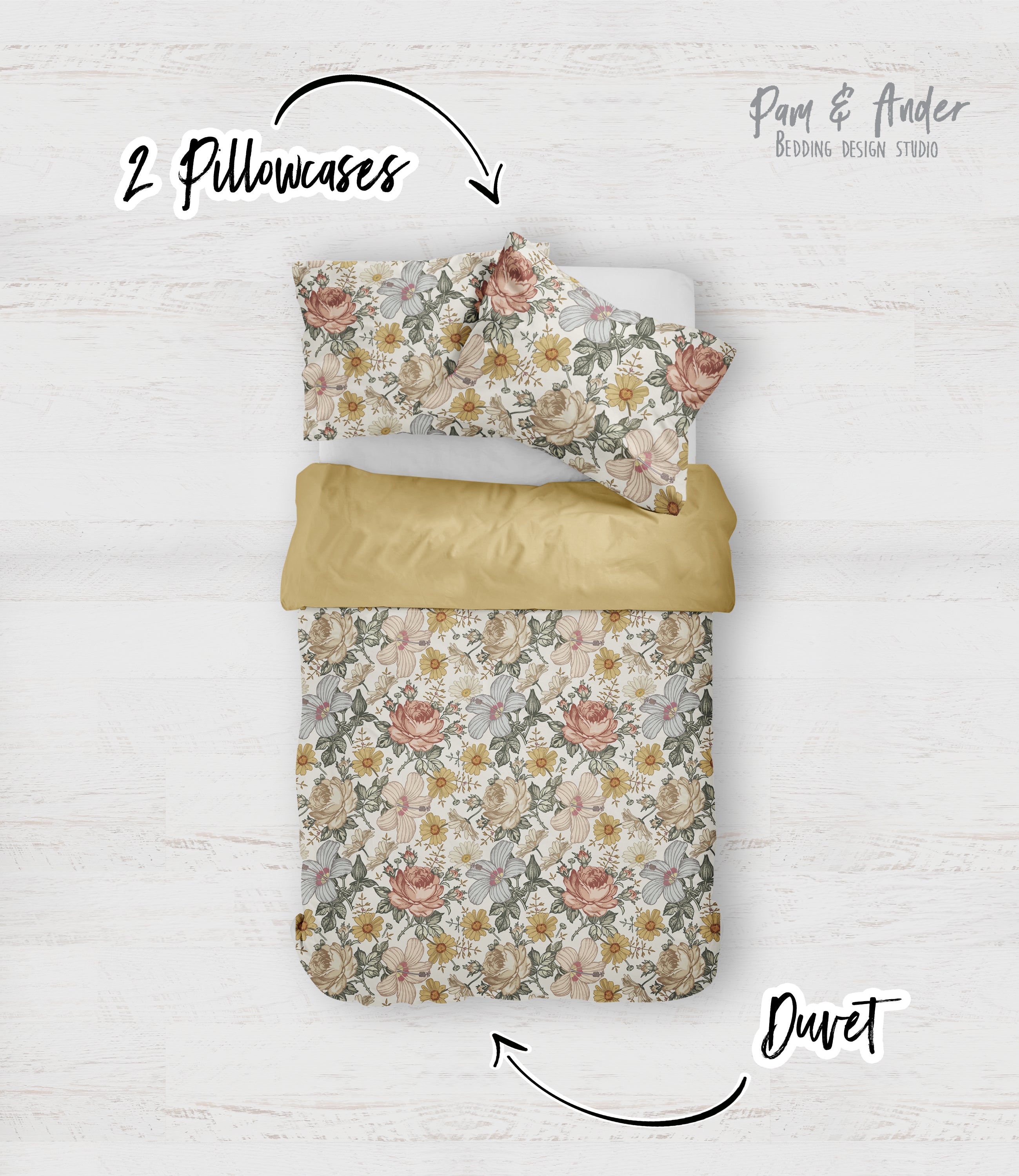 Elephant vintage bedding set