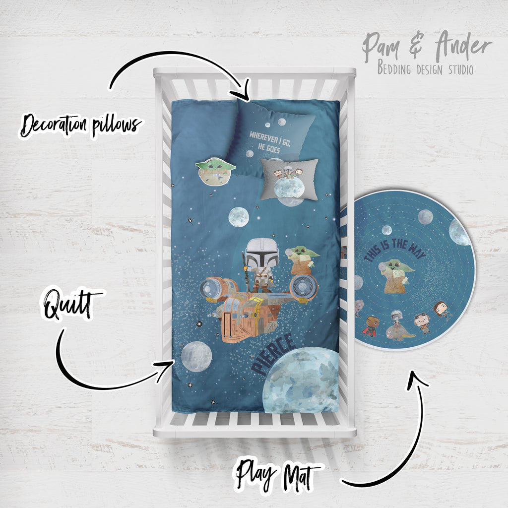 Baby Yoda The Mandalorian Crib Build your Bundle