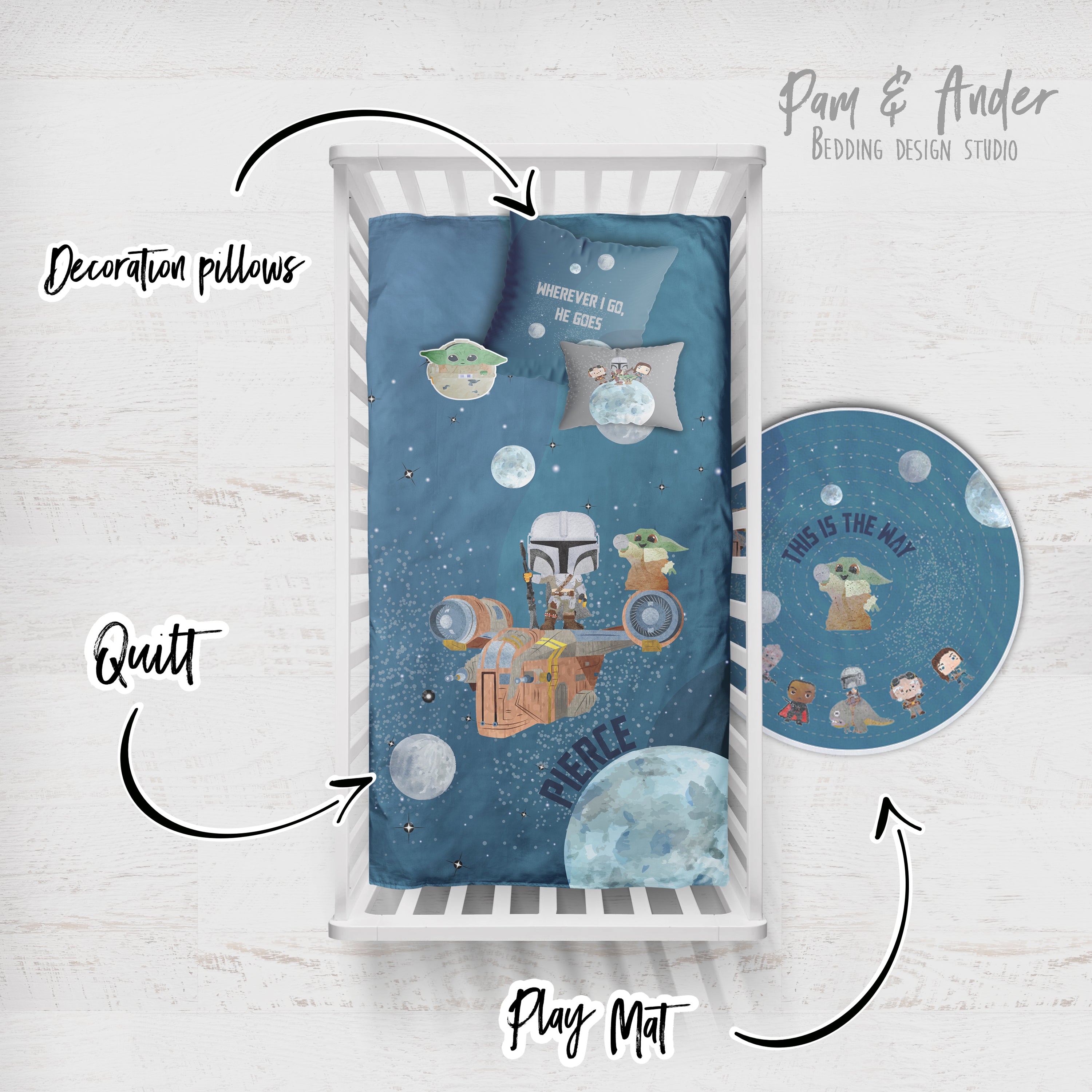 Baby Yoda The Mandalorian Crib Build your Bundle