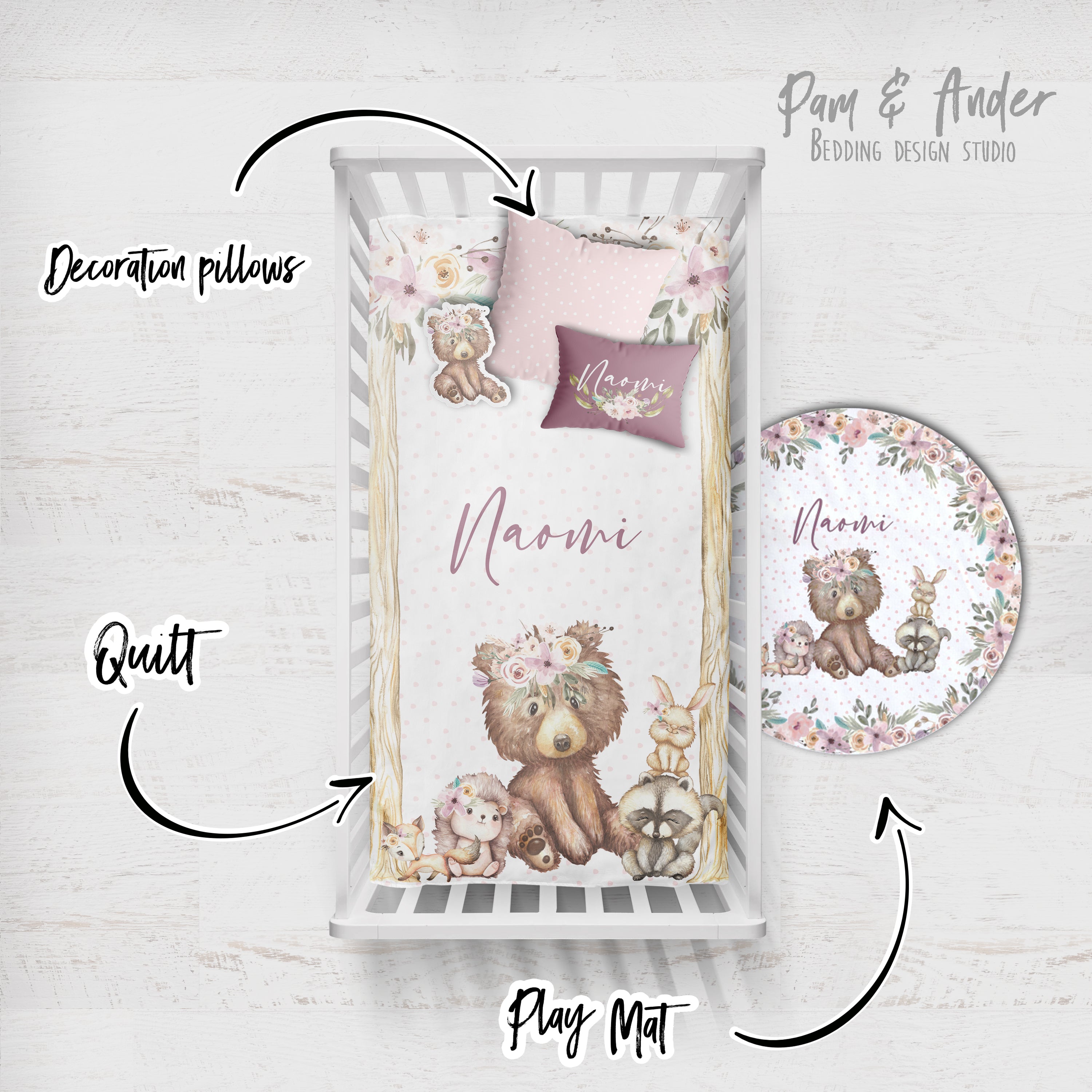 Bear and flowers Build your Bundle