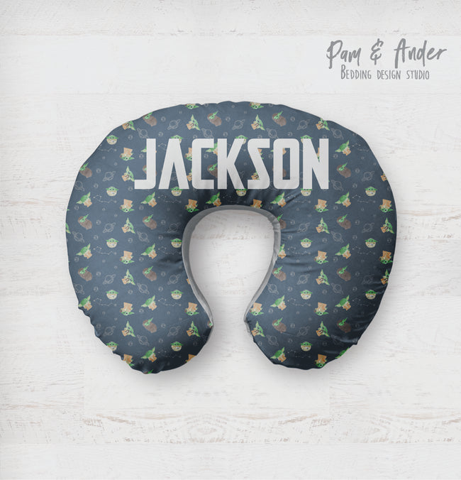 Baby yoda boppy pillow cover Hover Image