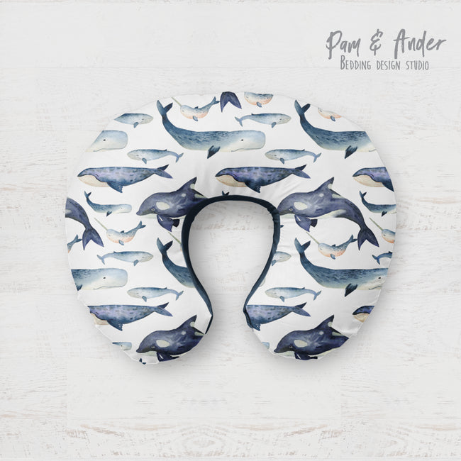 Whale boppy pillow cover Hover Image