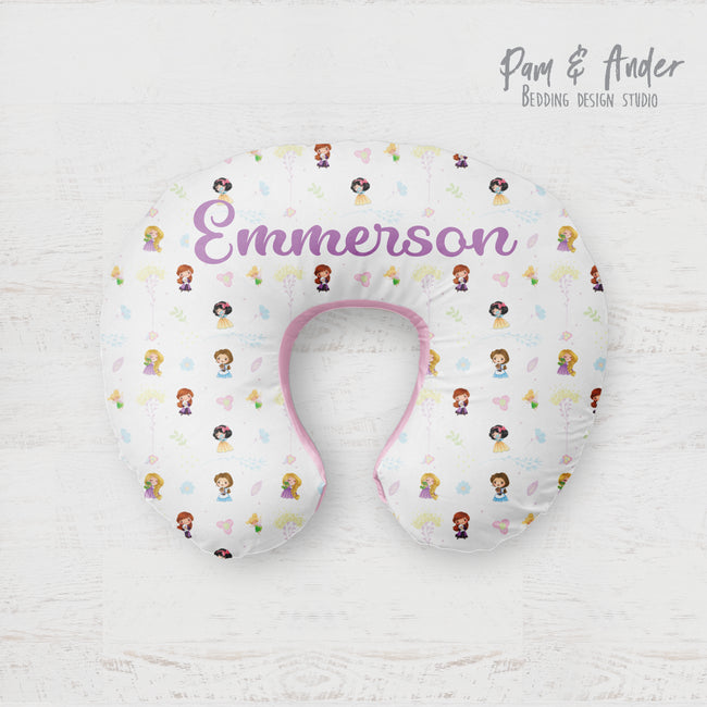 Princesses pink boppy pillow cover Hover Image