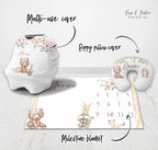 Bear and Flowers Crib Bedding Set