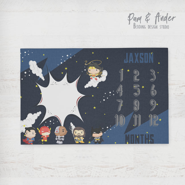 DC Superheroes milestone blanket Hover Image