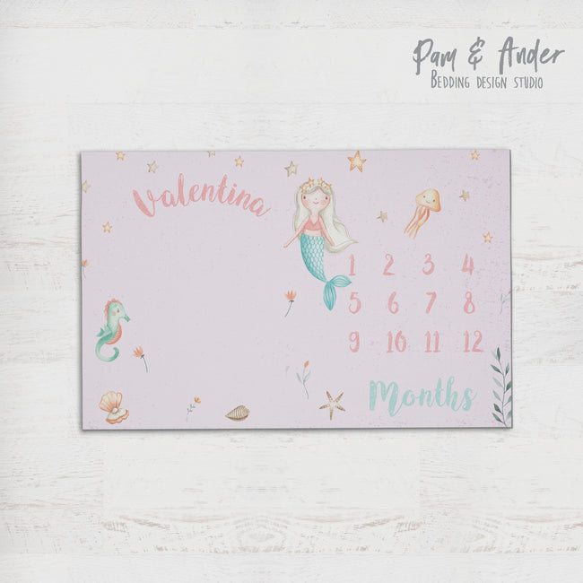 Mermaid milestone blanket Hover Image