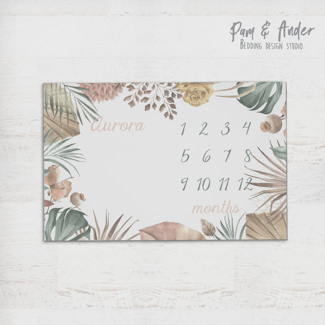 Tropical milestone blanket Hover Image