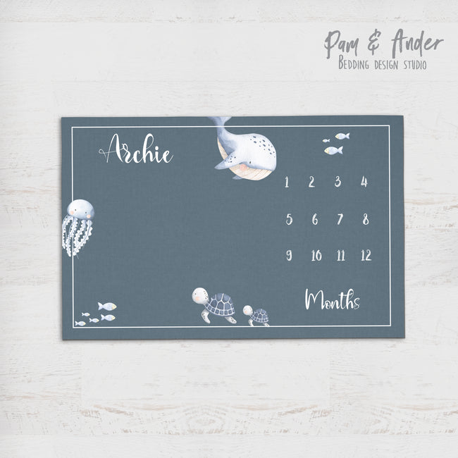 Ocean milestone blanket Hover Image