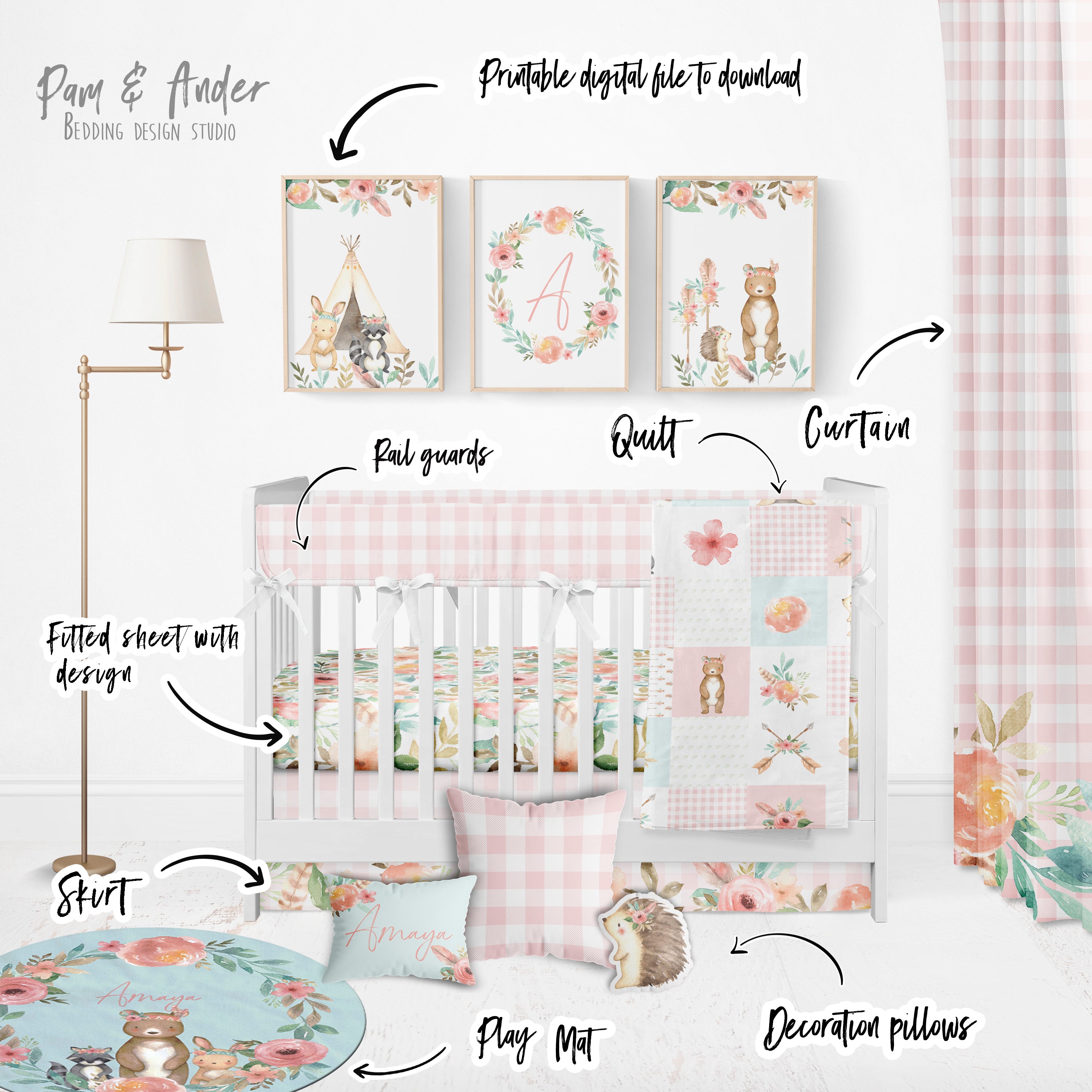 Woodland Girl Crib Build your Bundle