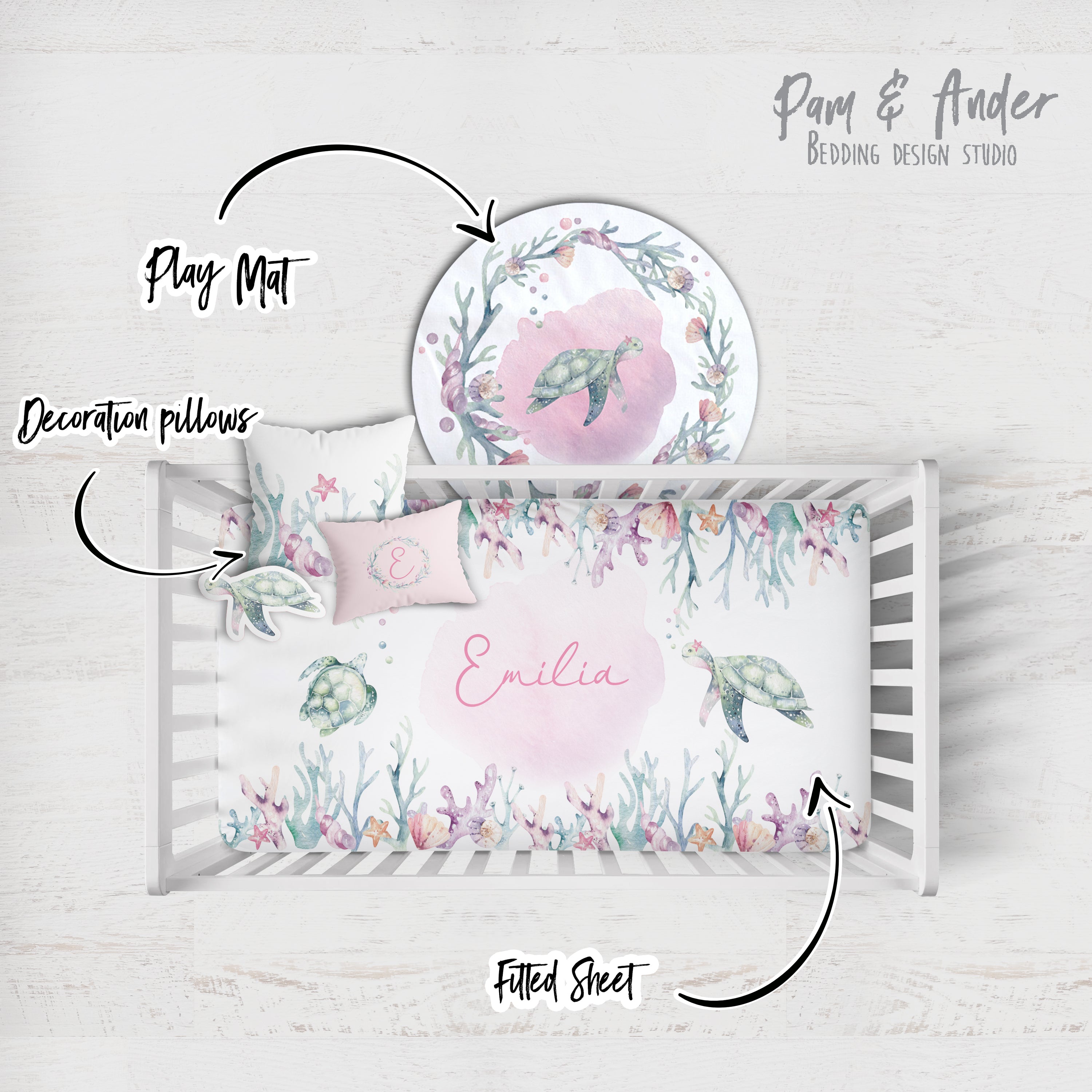 Sea Turtles Crib Bedding Set