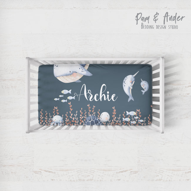 Ocean fitted sheet Hover Image