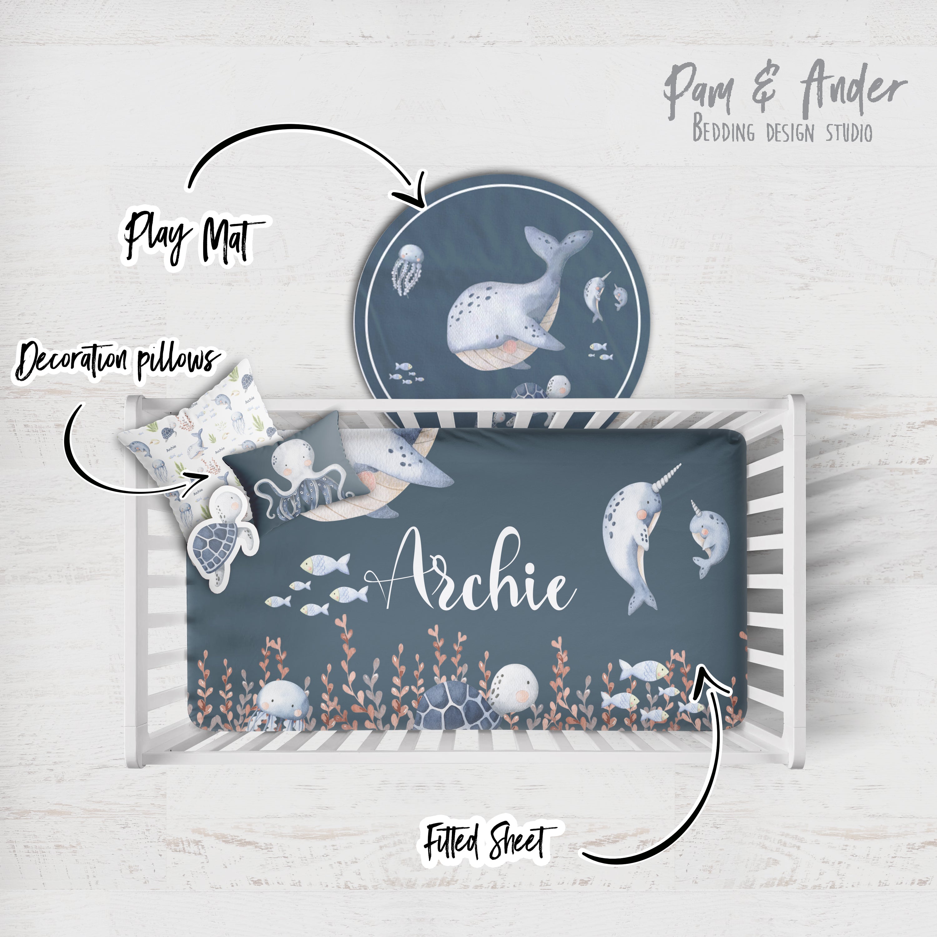 Ocean Crib Bedding Set