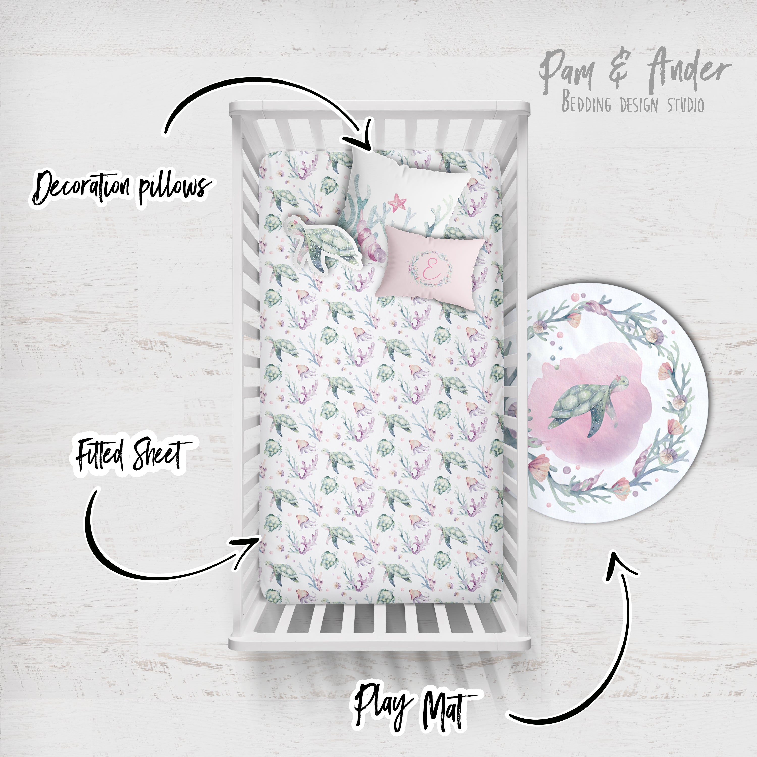 Sea Turtles Crib Bedding Set