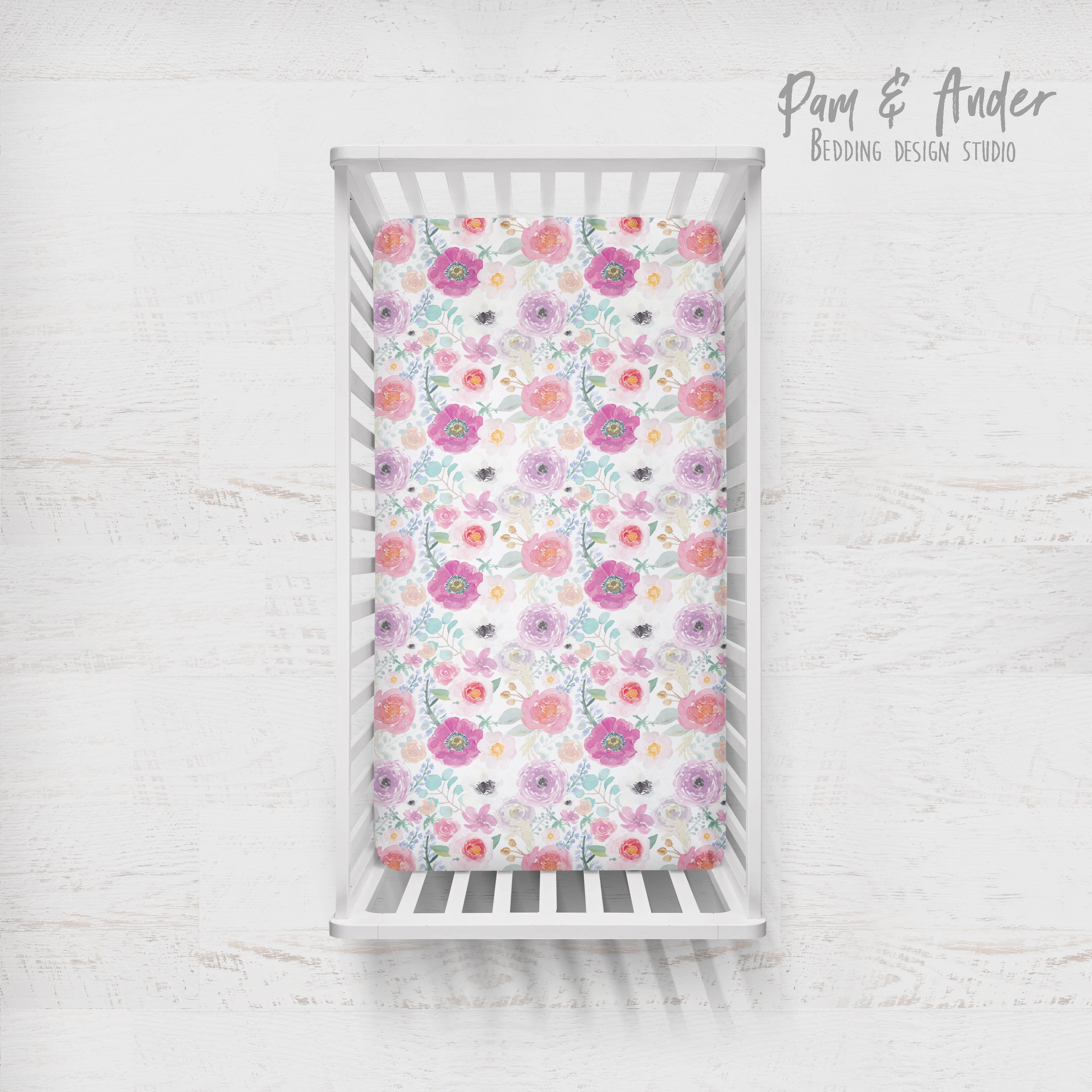 Elephant pink fitted sheet