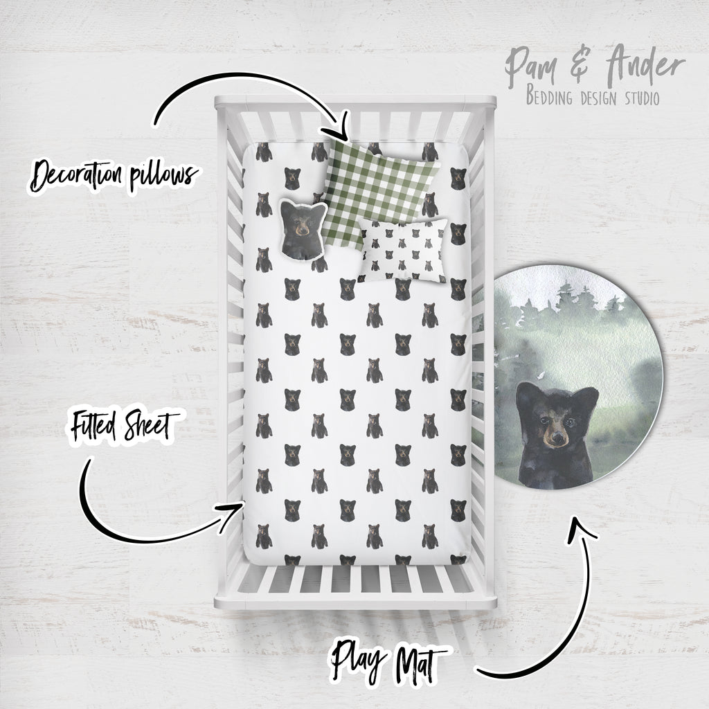 Woodland Bear Crib Build your Bundle