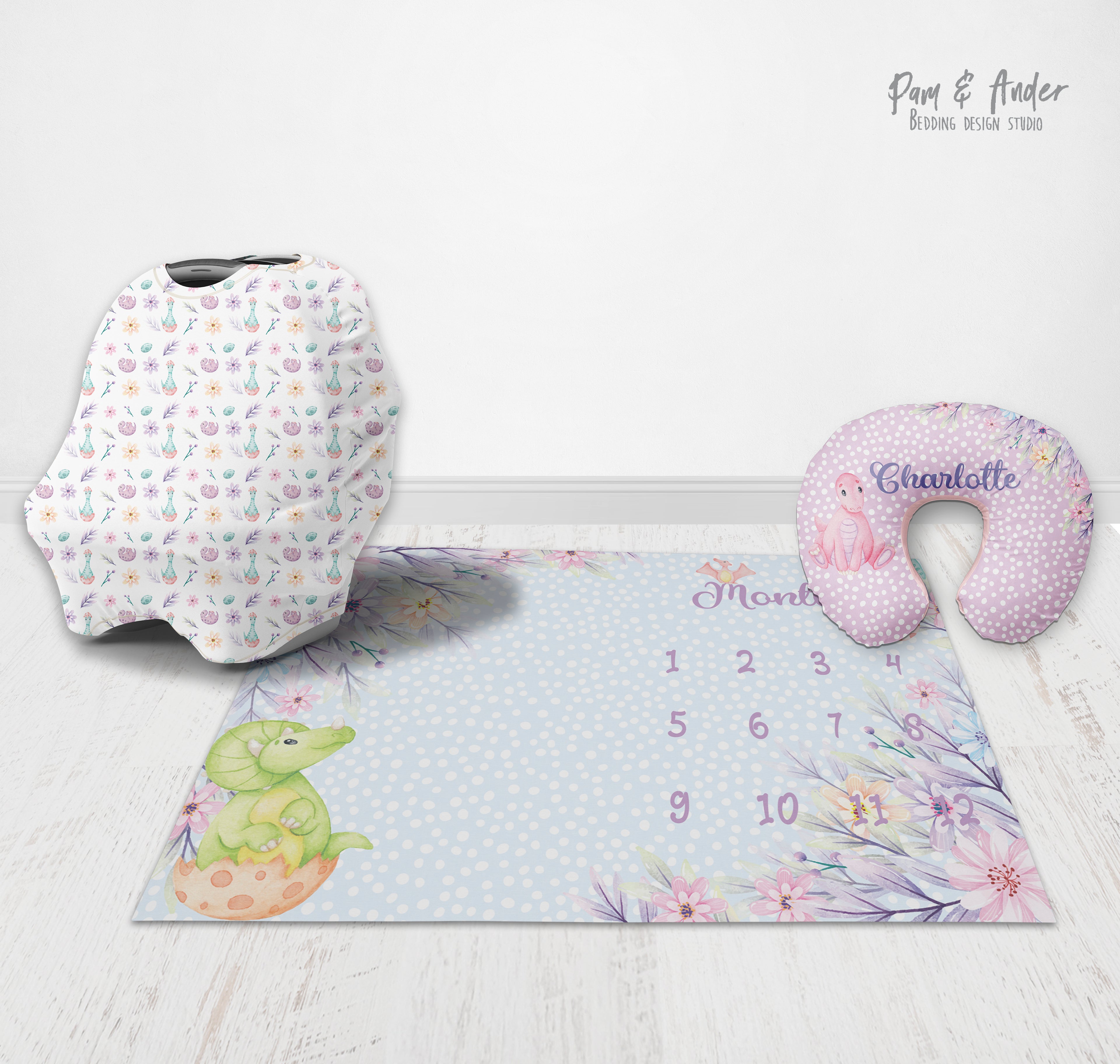 Dino girl accessories set